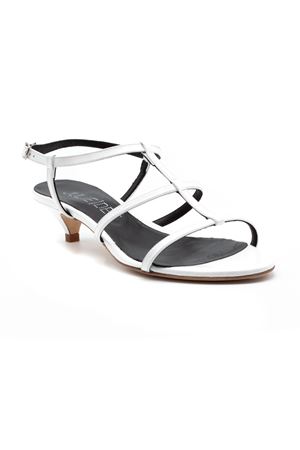 White Leather Sandals JULIE DEE | ZE206BIANCO